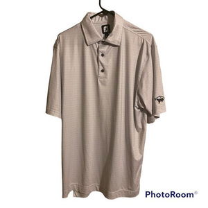 Footjoy FJ Men's lg Green‎ White Short Sleeve  Golf Polo Shirt
